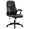 Bender Adjustable Racing Gaming Chair in Black Faux Leather, Grey Accent