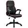Bender Adjustable Racing Gaming Chair in Black Faux Leather, Red Accent