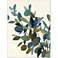 Bending Botanicals 42" High Blues and Green Giclee Wall Art