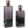Benedetto Ombre Amber Glass 2-Piece Decorative Bottles Set