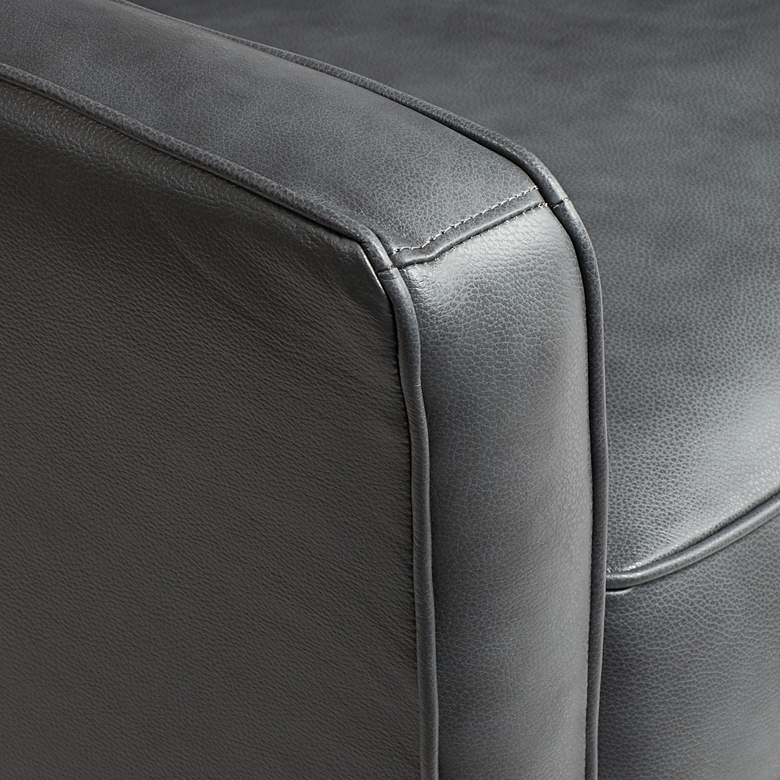 Image 3 Benedict Livorno Gray Leather 3-Way Recliners Set of 2 more views