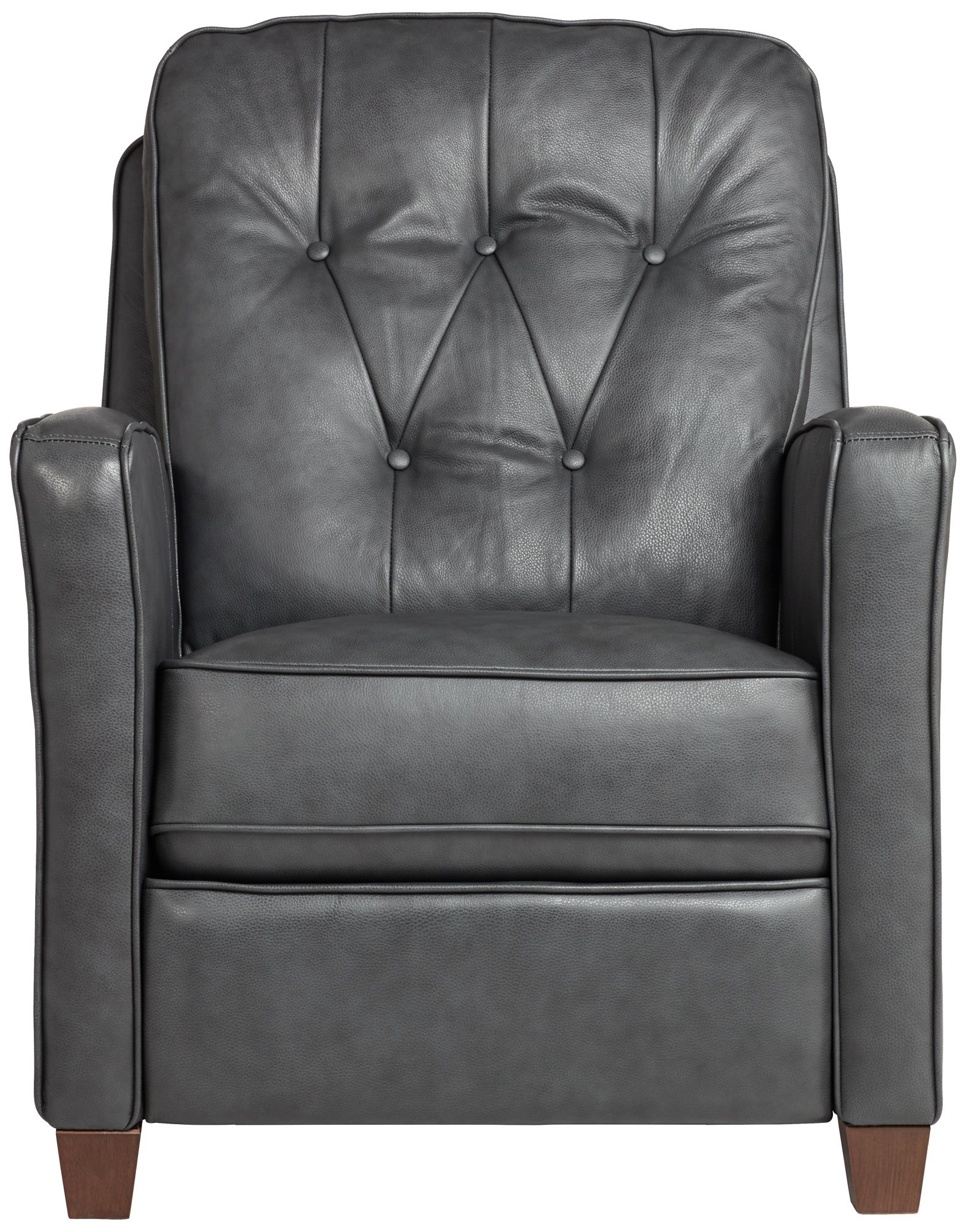 Benedict Livorno Gray Leather 3-Way Recliners Set of 2