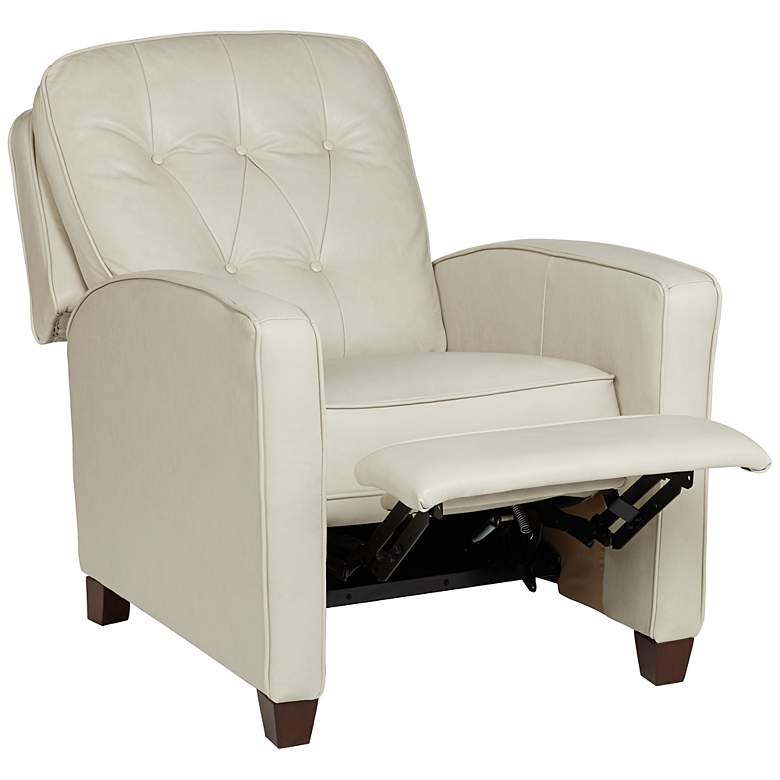 Image 7 Benedict Livorno Pearl Off-White Leather 3-Way Recliners Set of 2 more views