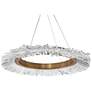 3_Benediction 38 1/4"W Aged Brass Crystals LED Pendant Light