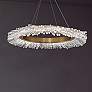 2_Benediction 38 1/4"W Aged Brass Crystals LED Pendant Light