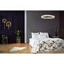 Benediction 38 1/4"W Aged Brass Crystals LED Pendant Light in scene
