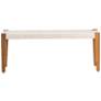 3_Bengal 46" Wide Manor Mango Wood and White Jute Yarn Bench more views
