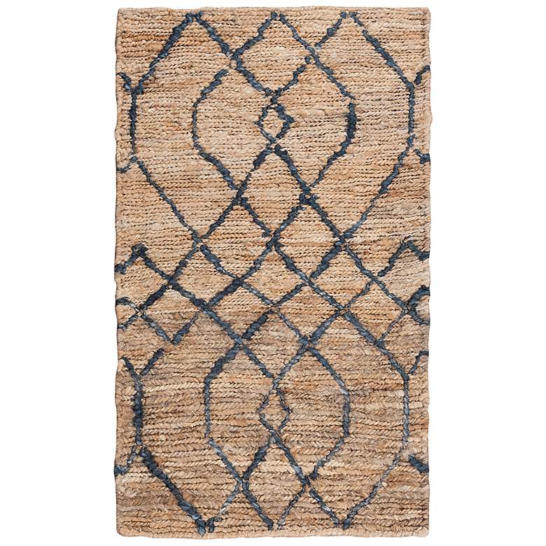 Image 1 Bengal BNL937 5&#39;x7&#39;6 inch Beige and Blue Rectangular Area Rug