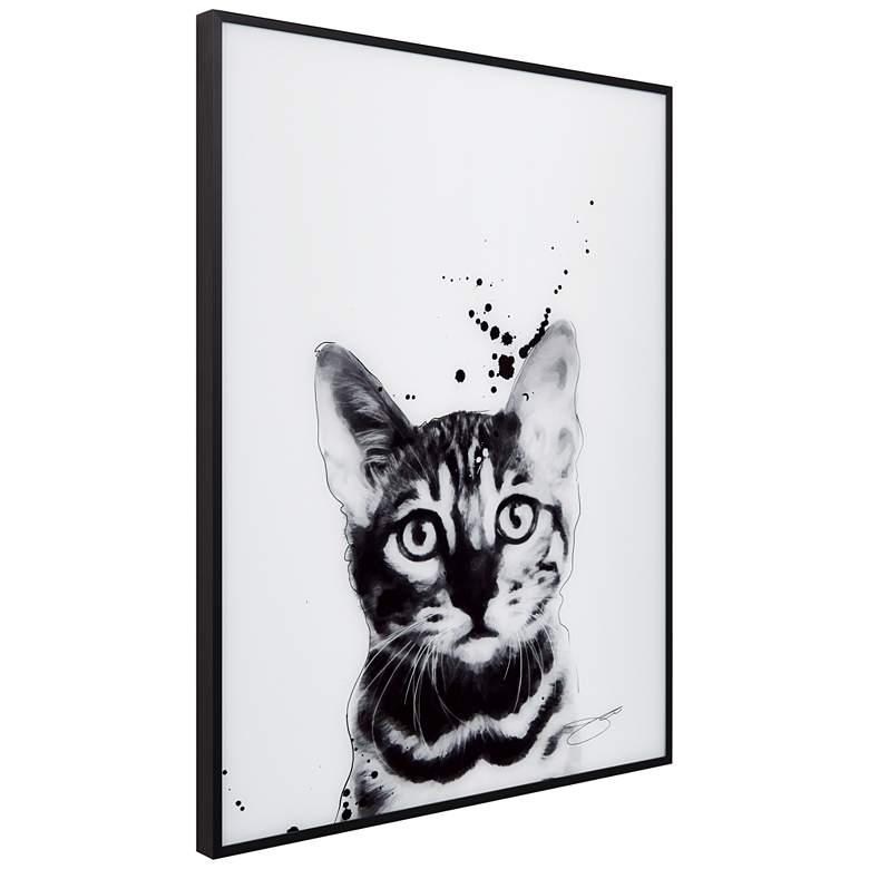 Image 5 Bengal Cat 24"x18" Printed Glass Framed Wall Art more views