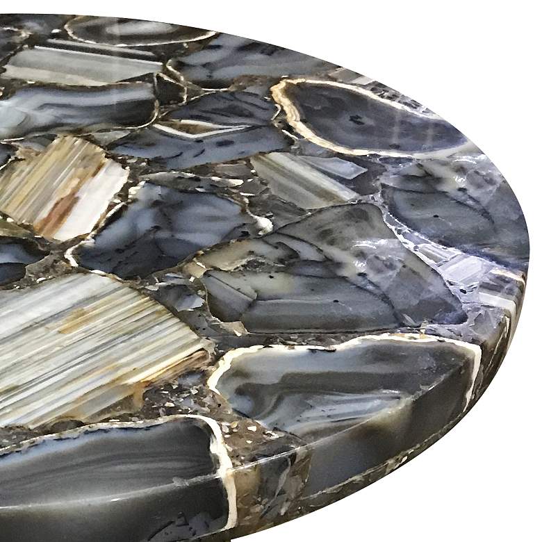 Image 2 Bengal Manor 17" Wide Blue Agate Modern Accent Table more views