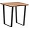 Bengal Manor 20" Wide Acacia Wood and Black Iron Rectangular End Table