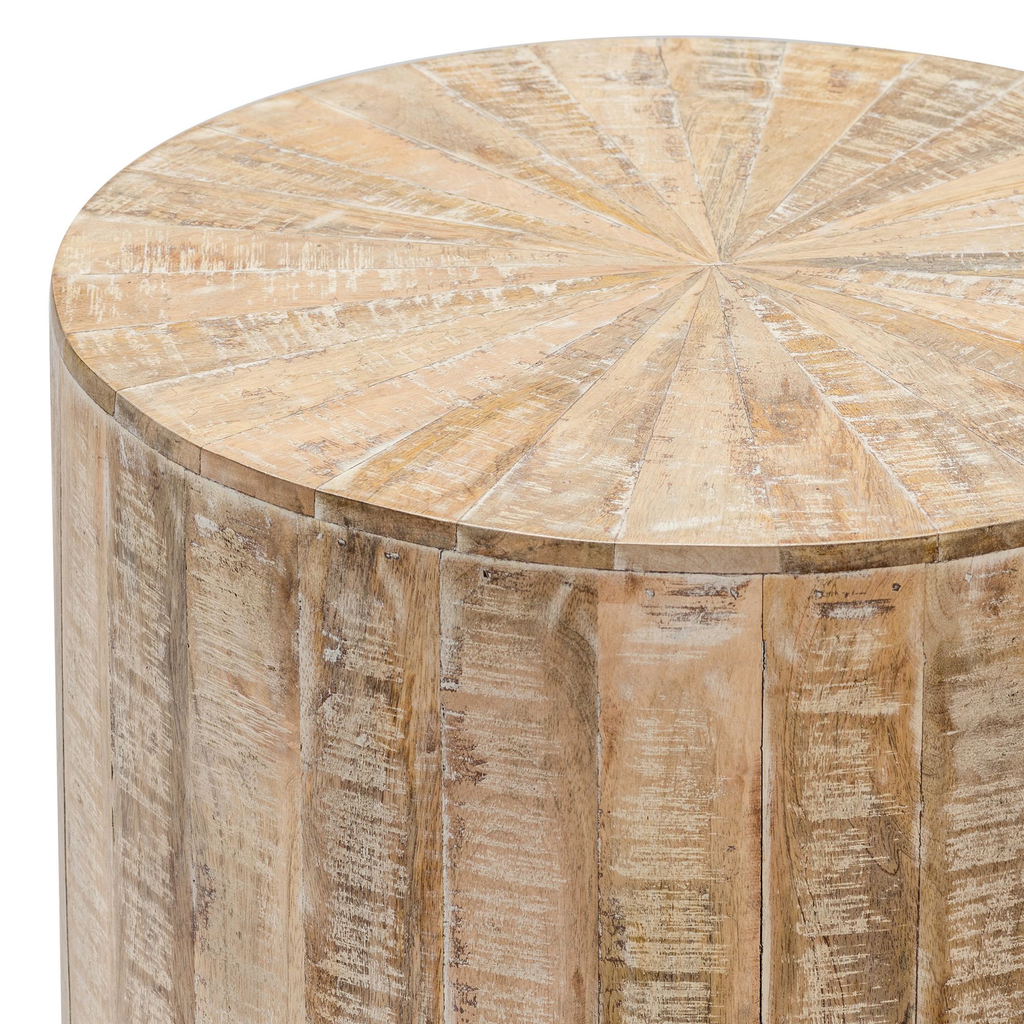 Image 2 Bengal Manor 20" Wide Whitewashed Round End Table more views