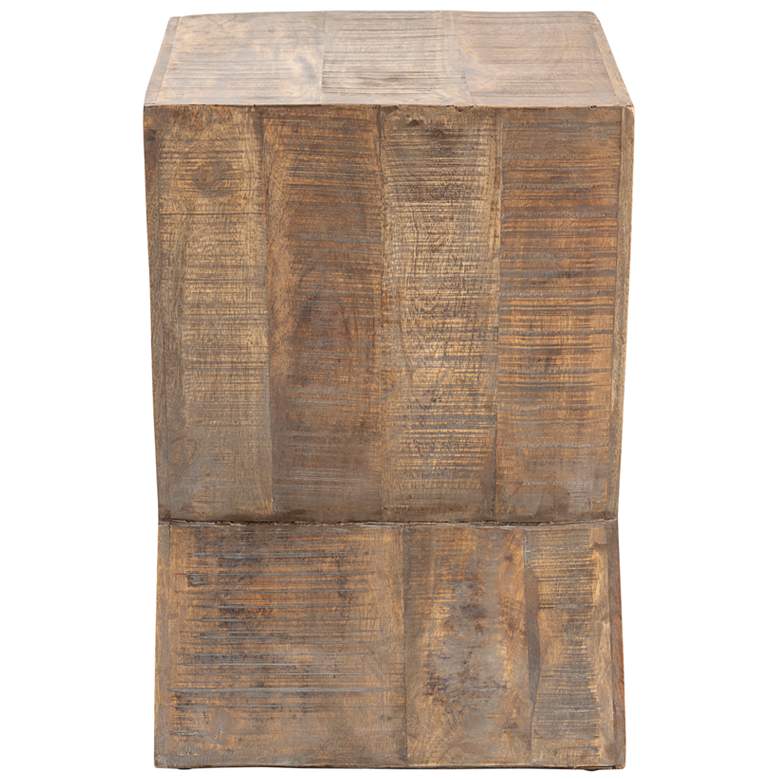 Image 3 Bengal Manor 22" Wide Mango Wood Triangular Angled End Table more views