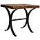 Bengal Manor 24" Wide Walnut Acacia Wood and Iron End Table
