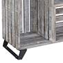 Bengal Manor 36" Wide Black and Gray Mango Wood Crate 5-Shelf Bookcase