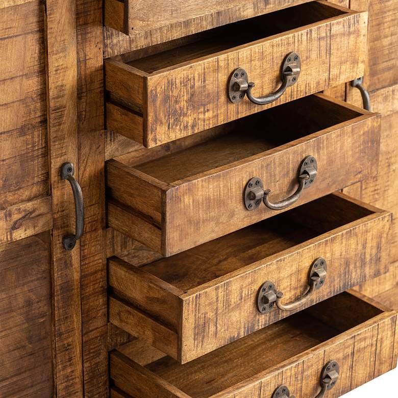 Image 2 Bengal Manor 69" Wide Mango Wood 5-Drawer Sideboard more views