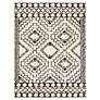 2_Beni Shag BSH-2300 5'3"x7' Charcoal Cream Indoor Area Rug