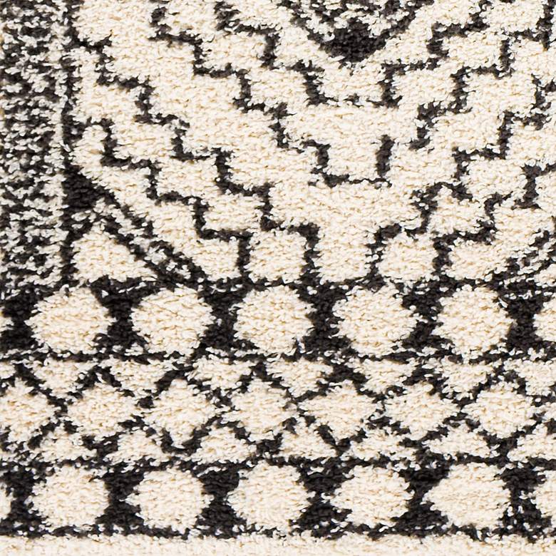 Image 3 Beni Shag BSH-2300 5'3"x7' Charcoal Cream Indoor Area Rug more views