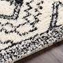 5_Beni Shag BSH-2300 5'3"x7' Charcoal Cream Indoor Area Rug more views