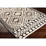 6_Beni Shag BSH-2300 5'3"x7' Charcoal Cream Indoor Area Rug more views