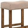 Benicasm 26 1/2" Brown Fabric Counter Stools Set of 2 in scene