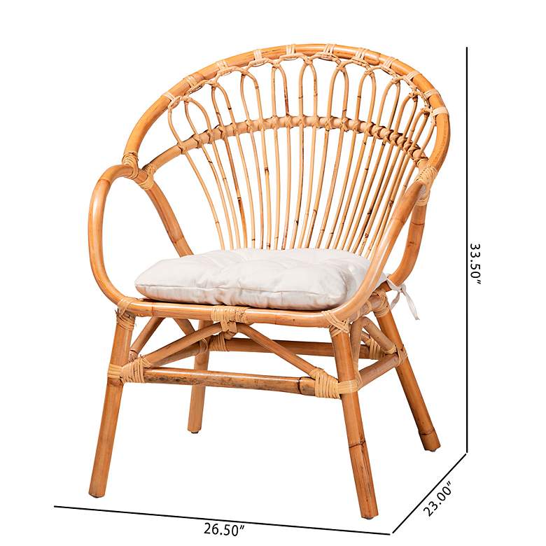 Image 5 Benicia Natural Brown Rattan Dining Chair more views