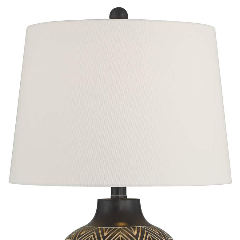 Image 3 Benito 23 1/2" High Diamond Pattern Jar Table Lamp more views