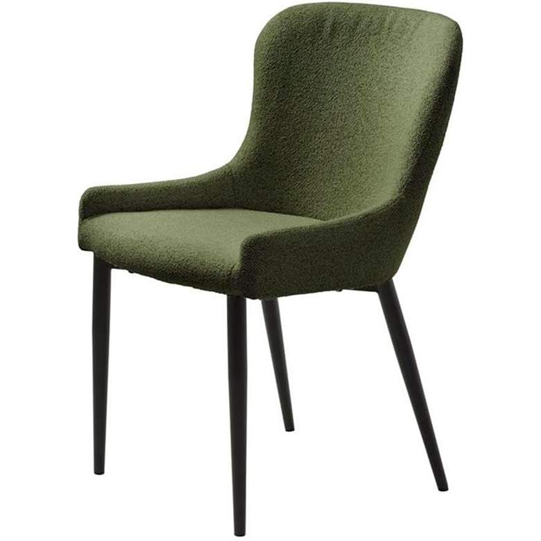 Image 2 Benjamin Forest Green Boucle Fabric Dining Chairs Set of 2 more views