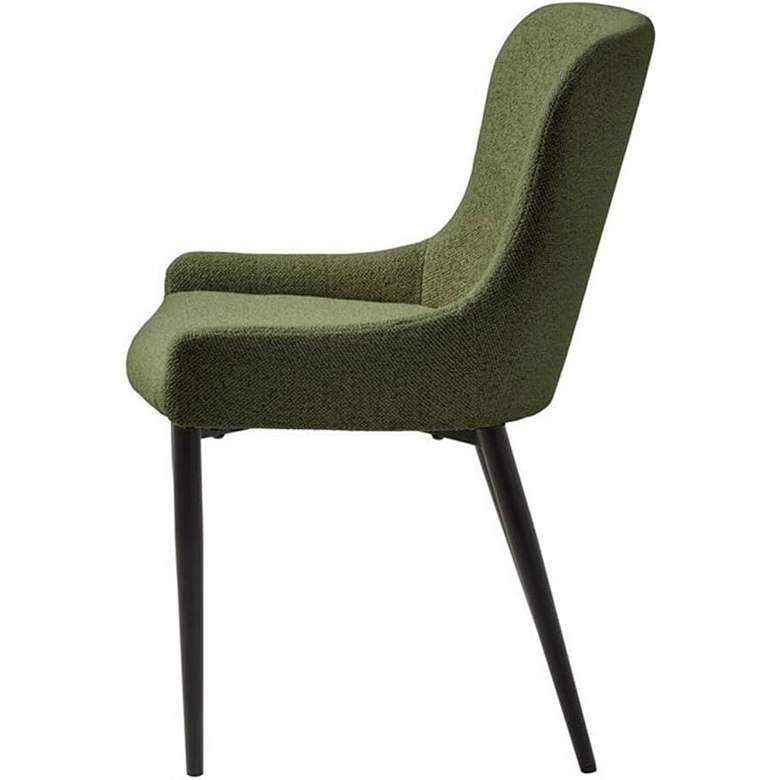 Image 3 Benjamin Forest Green Boucle Fabric Dining Chairs Set of 2 more views