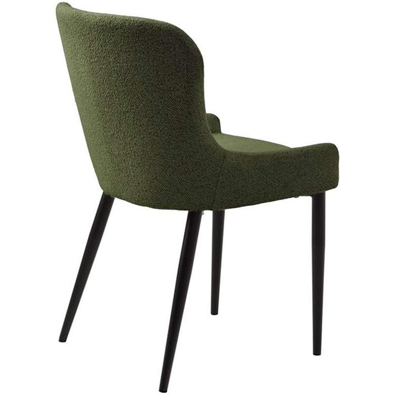 Image 5 Benjamin Forest Green Boucle Fabric Dining Chairs Set of 2 more views
