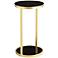 Benjamin Gold and Black Glass End Table