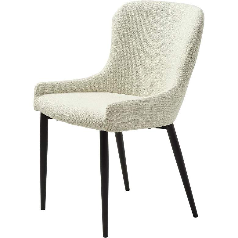 Image 2 Benjamin Off-White Boucle Fabric Dining Chairs Set of 2 more views