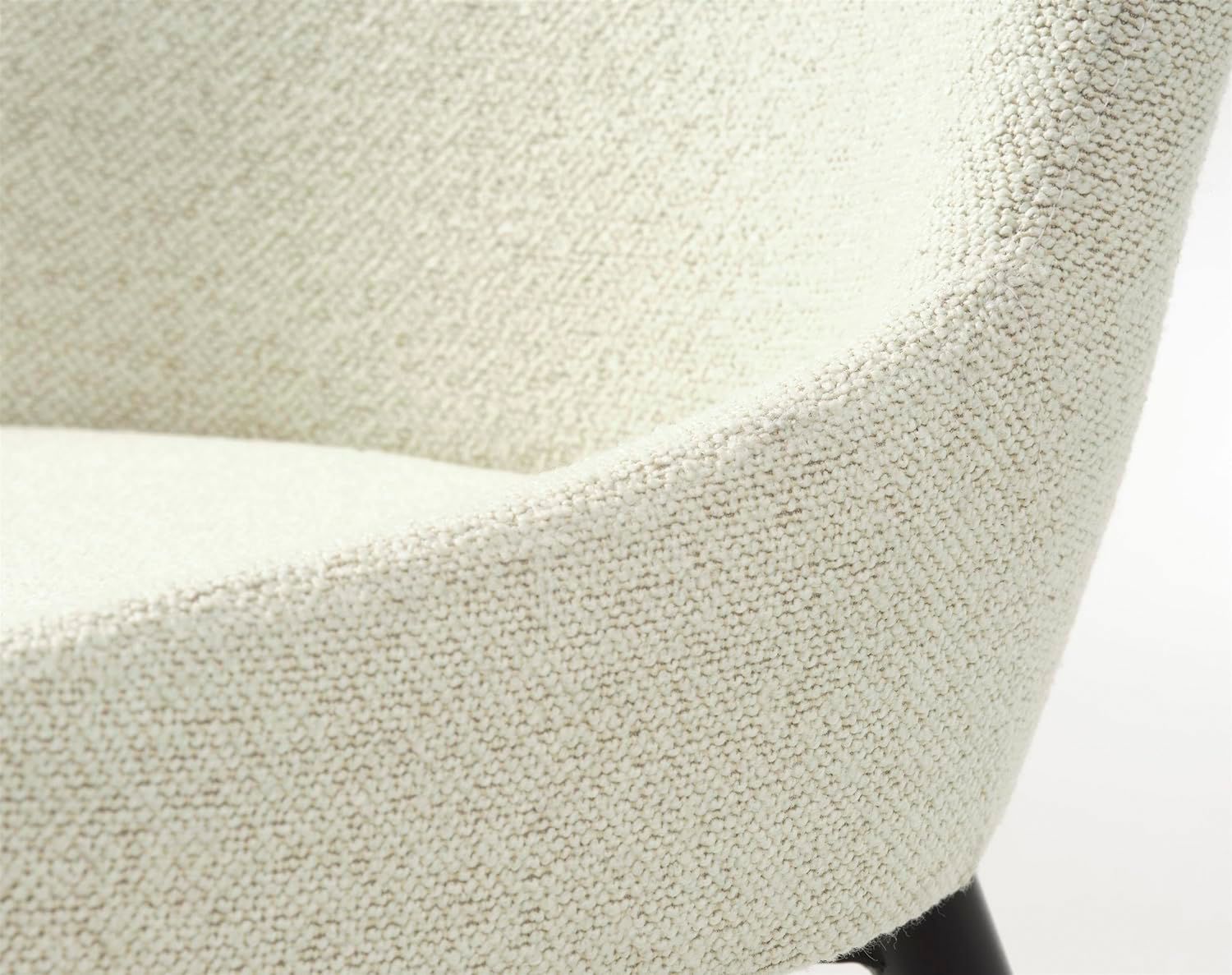 Benjamin Off-White Boucle Fabric Dining Chairs Set of 2