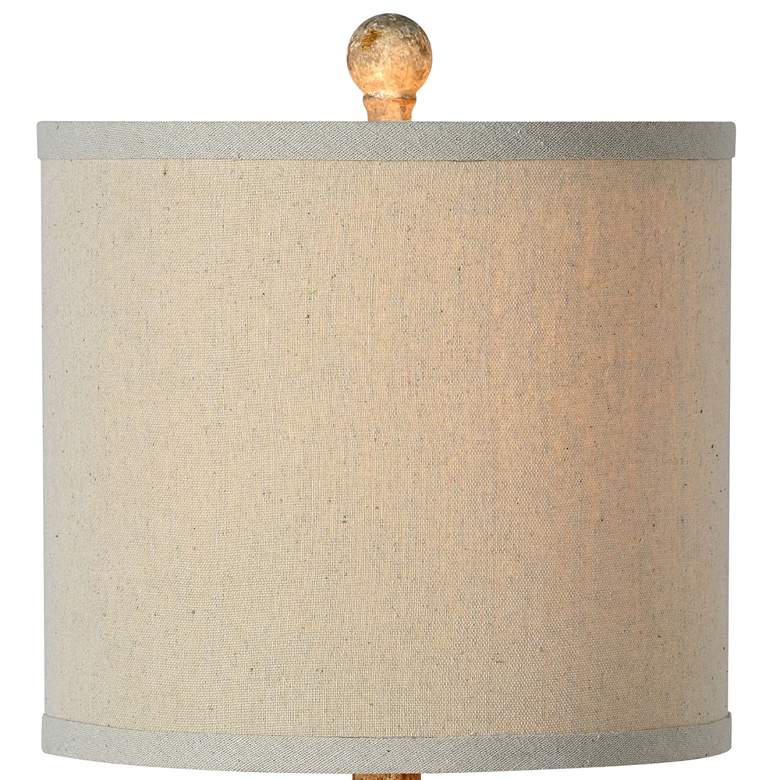 Image 2 Benjie Worn Brown and Black Accent Table Lamps Set of 2 more views