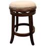 1_Bennet 25" Beige Fabric Swivel Counter Stool