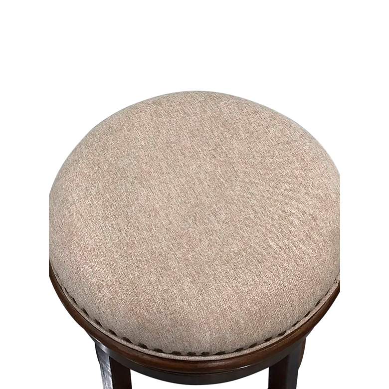 Image 2 Bennet 25" Beige Fabric Swivel Counter Stool more views