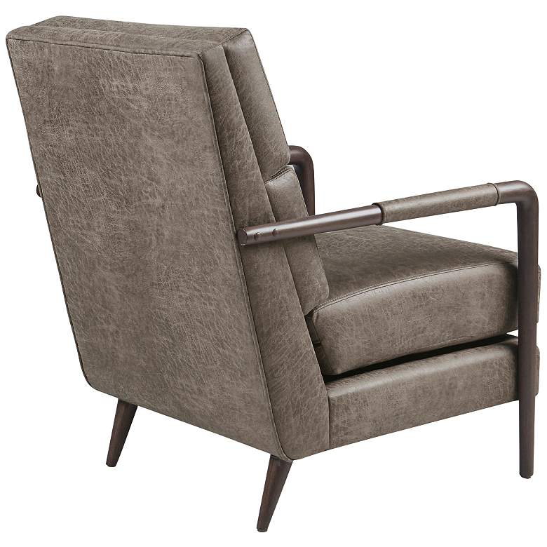 Image 7 Bennett Brown Faux Leather Accent Armchair more views
