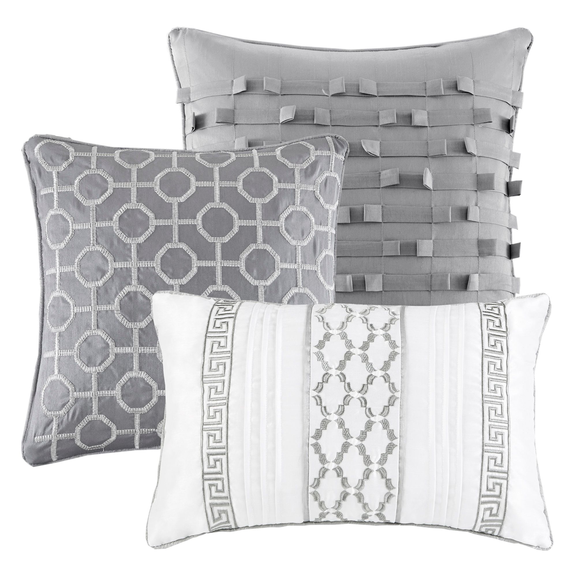 Bennett Gray King 7-Piece Comforter Set