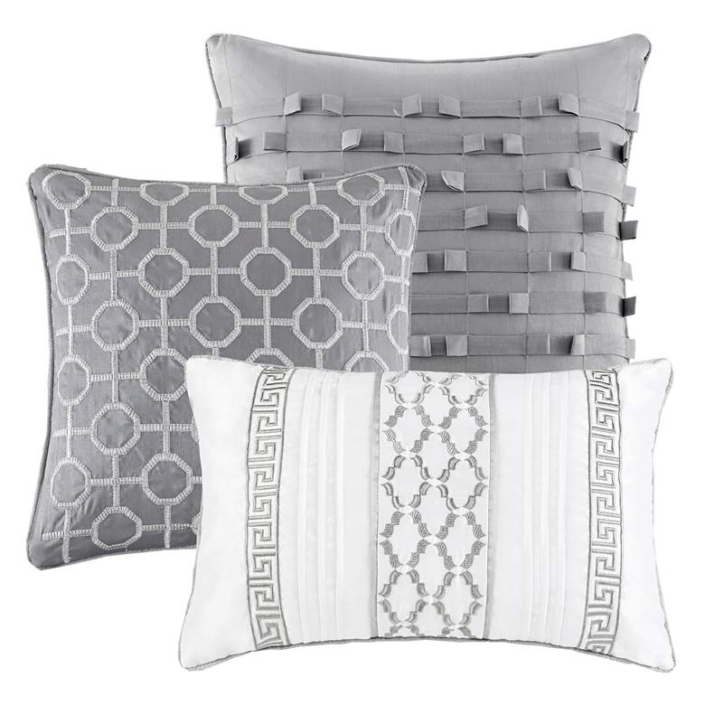 Image 6 Bennett Gray Queen 7-Piece Comforter Set more views