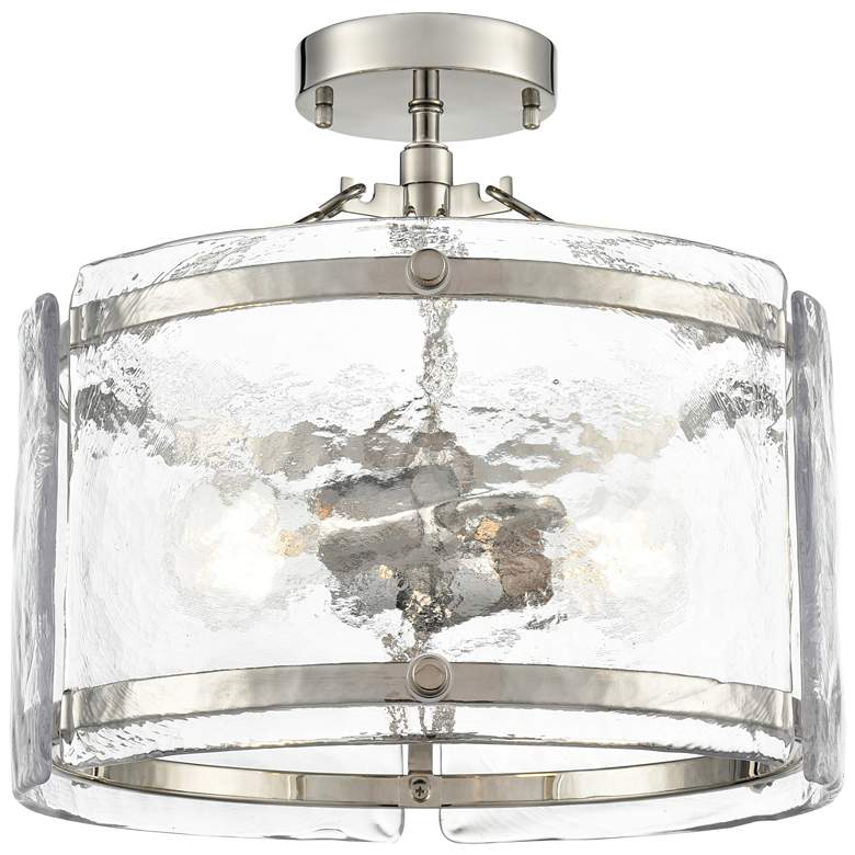 Image 1 Bennetti 14.5" Wide 2-Light Semi Flush in Polished Nickel