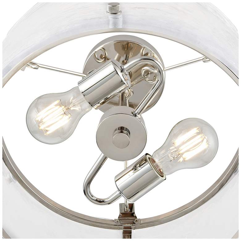 Image 3 Bennetti 14.5" Wide 2-Light Semi Flush in Polished Nickel more views