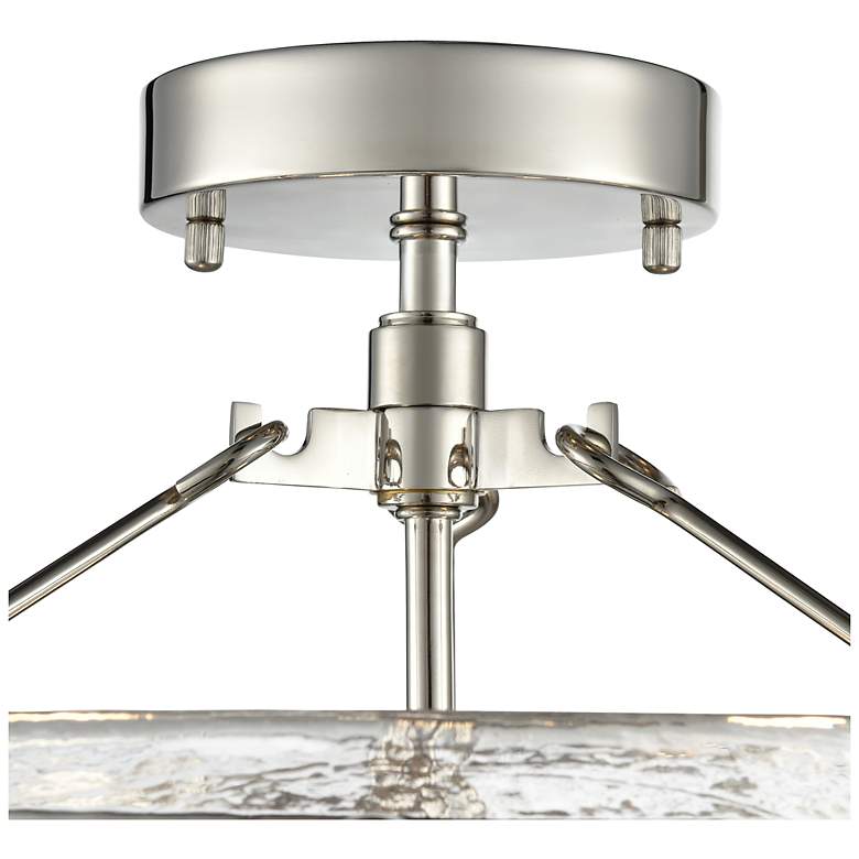 Image 5 Bennetti 14.5" Wide 2-Light Semi Flush in Polished Nickel more views