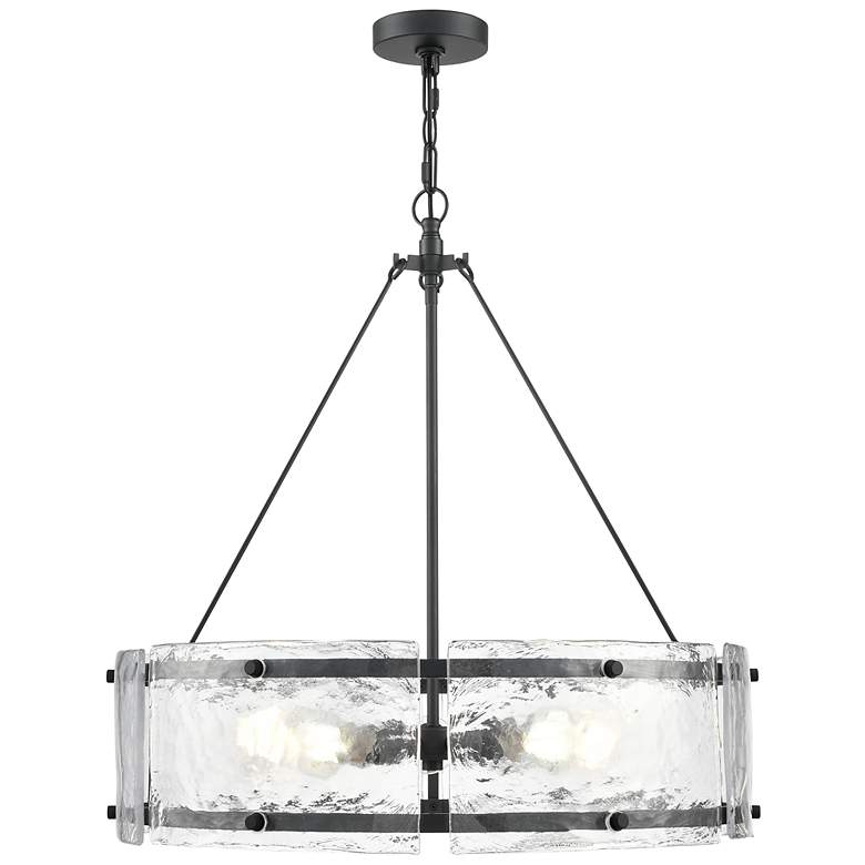 Image 2 Bennetti 24.75" Wide 5-Light Chandelier in Matte Black more views