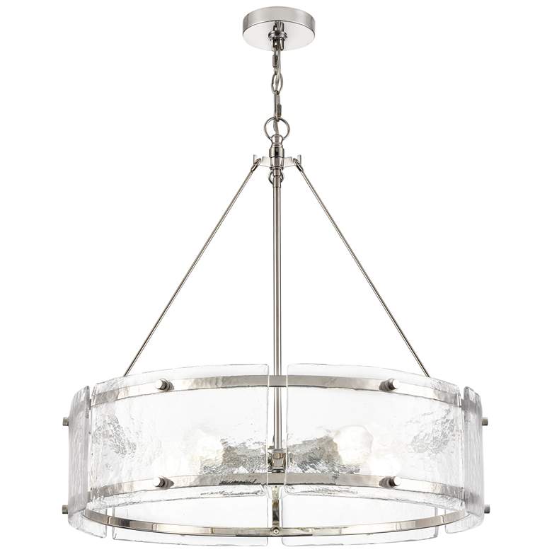 Image 1 Bennetti 24.75" Wide 5-Light Chandelier in Polished Nickel