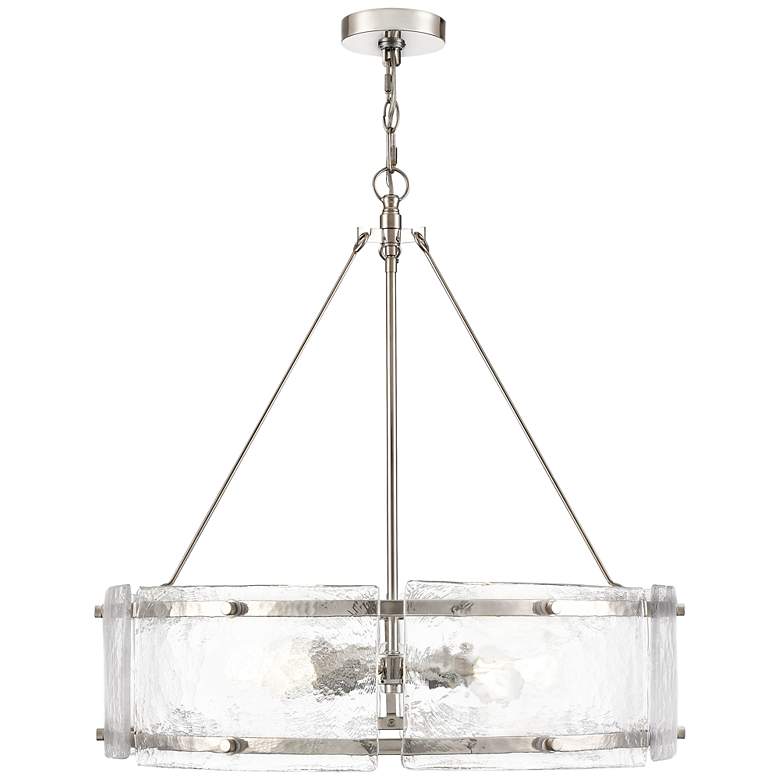Image 2 Bennetti 24.75" Wide 5-Light Chandelier in Polished Nickel more views
