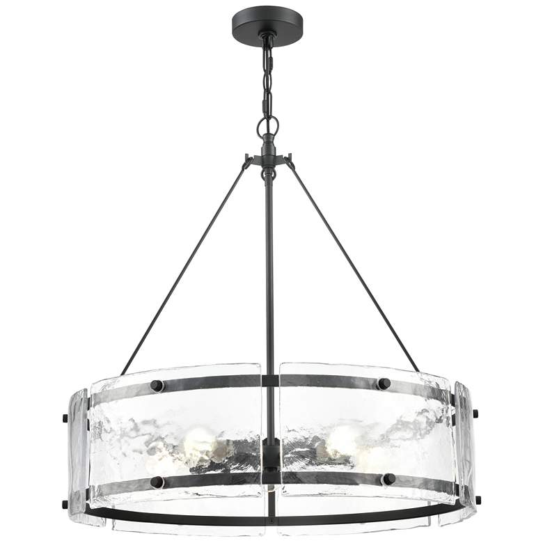 Image 1 Bennetti 24 3/4" Wide Matte Black 5-Light Chandelier