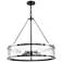 Bennetti 24 3/4" Wide Matte Black 5-Light Chandelier