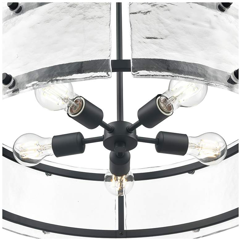Image 3 Bennetti 24 3/4" Wide Matte Black 5-Light Chandelier more views