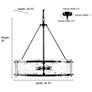 7_Bennetti 24 3/4" Wide Matte Black 5-Light Chandelier more views