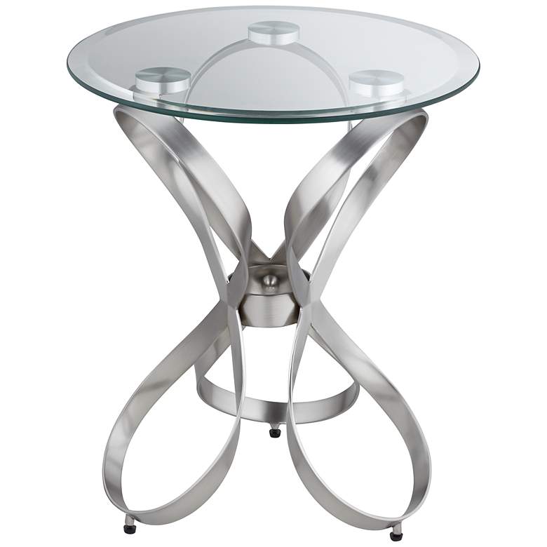 Image 1 Bennie Contemporary Ribbon Round Accent Table